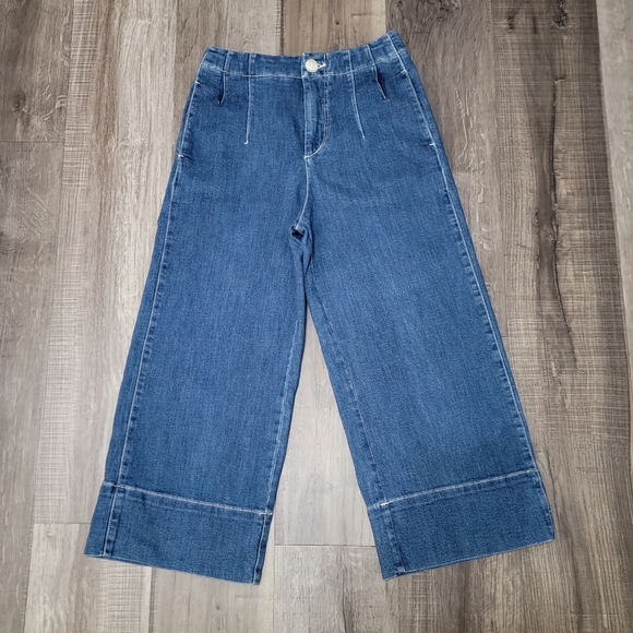 Pilcro and the Letterpress Denim - Pilcro and the Letterpress High Rise Wide Leg Cropped Jeans
